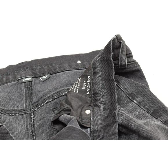 American Eagle Black Curvy Straight Jeans Plus Size 18 Regular Cotton Blend - Picture 6 of 8